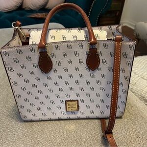 Dooney & Bourke Beige and Brown Monogram Tote